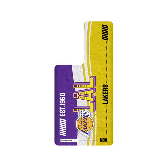 Samsung Galaxy S22 Ultra 犀牛盾SolidSuit聯名設計款防摔背蓋手機殼 NBA - 復古球員卡-洛杉磯湖人 L.A. Lakers - Vintage Card
