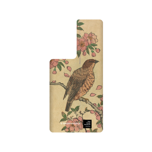 RHINOSHIELD X Van Gogh Museum  SolidSuit Samsung Galaxy S22 Ultra Case - Cherry Blossoms and Shrike - Utagawa Hiroshige III