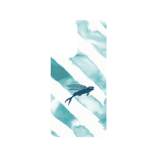 RhinoShield X WasangShow SolidSuit Samsung Galaxy A53 Case - Ocean WAWA - Flying Fish in Waves