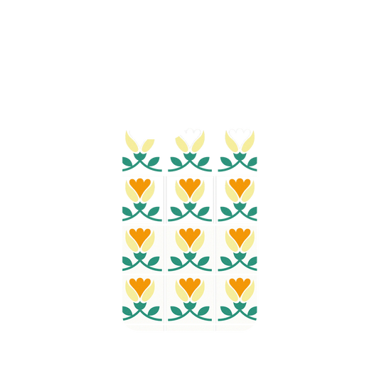 RhinoShield X OldHouseFace SolidSuit Samsung Galaxy A53 Case - Newtro Tiles - Tulips