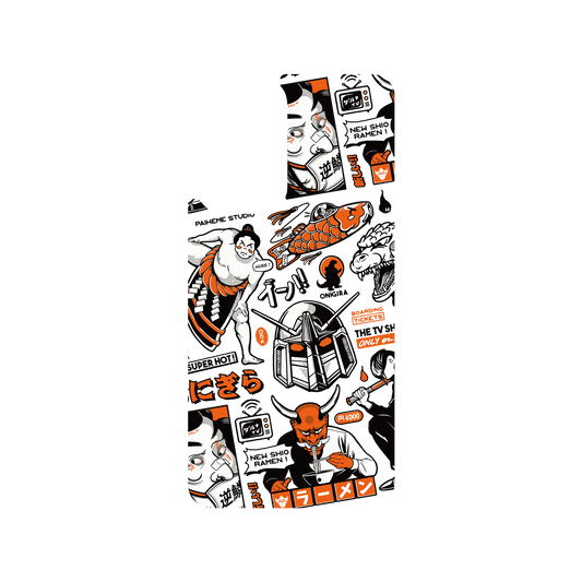 RhinoShield X Paiheme Studio SolidSuit Samsung Galaxy A53 Case - Black Orange Mix (Transparent)