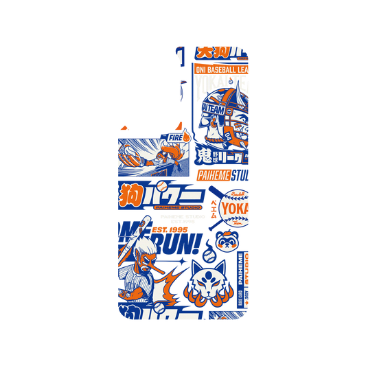 RHINOSHIELD X Paiheme Studio SolidSuit Samsung Galaxy A53 Case - Yokai Baseball Mix