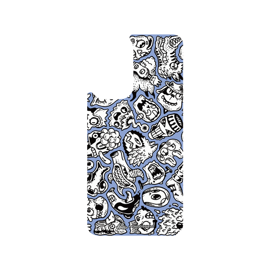 RhinoShield X Lei Melendres SolidSuit Samsung Galaxy A53 Case - Puzzle Heads Blue 2 Heads 03.2