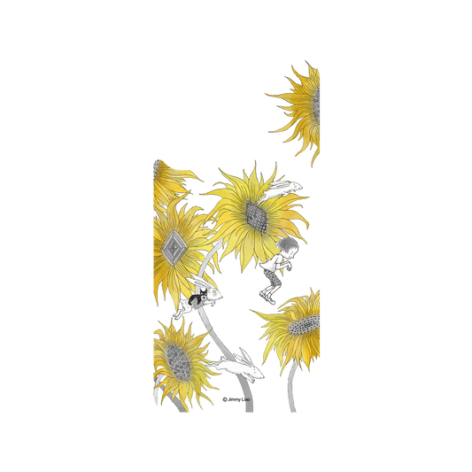 RHINOSHIELD X Jimmy SolidSuit Samsung Galaxy A73 Case - Year of the Rabbit Series - Chasing in the sunflowers field