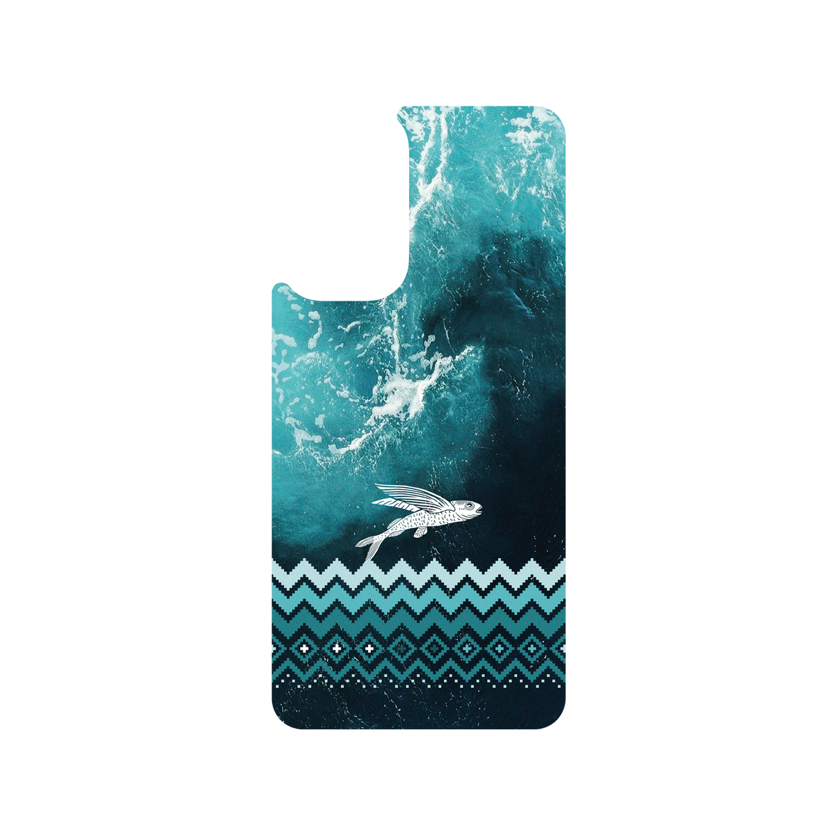 RHINOSHIELD X WasangShow SolidSuit Samsung Galaxy A73 Case - Flying Fish in the Deep Sea