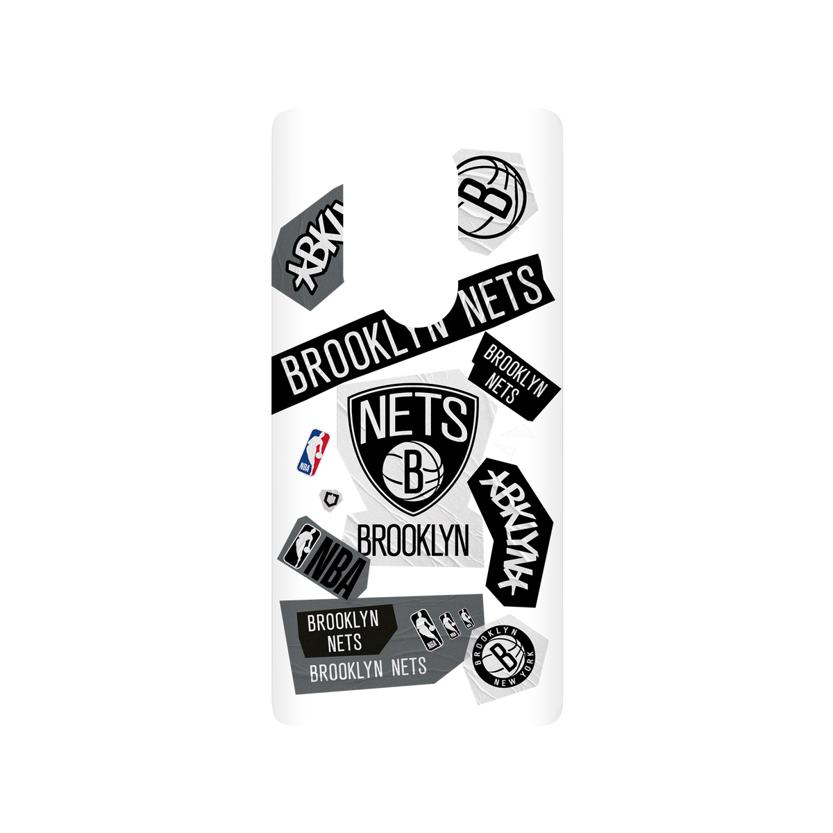 OnePlus 8 Pro 犀牛盾SolidSuit聯名設計款防摔背蓋手機殼 NBA - 拼貼系列-布魯克林籃網 Brooklyn Nets - Collage