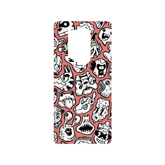 RhinoShield X Lei Melendres SolidSuit OnePlus 8 Pro Case - Puzzle Heads Red