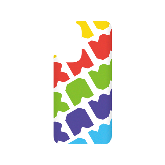 RhinoShield X JOCR SolidSuit OnePlus 9 Case - Raw Rainbow Pattern Big