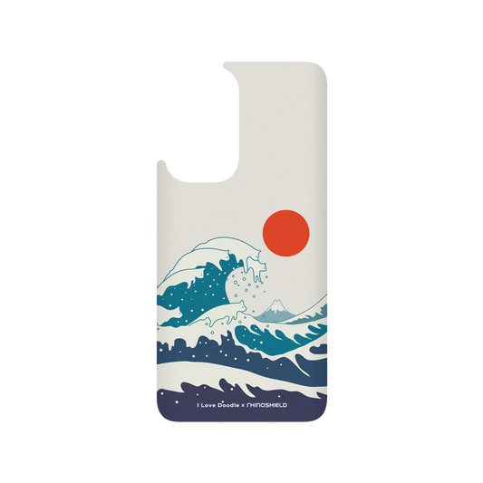 RhinoShield X I Love Doodle SolidSuit OnePlus 9 Case - Cat Landscape - Waves