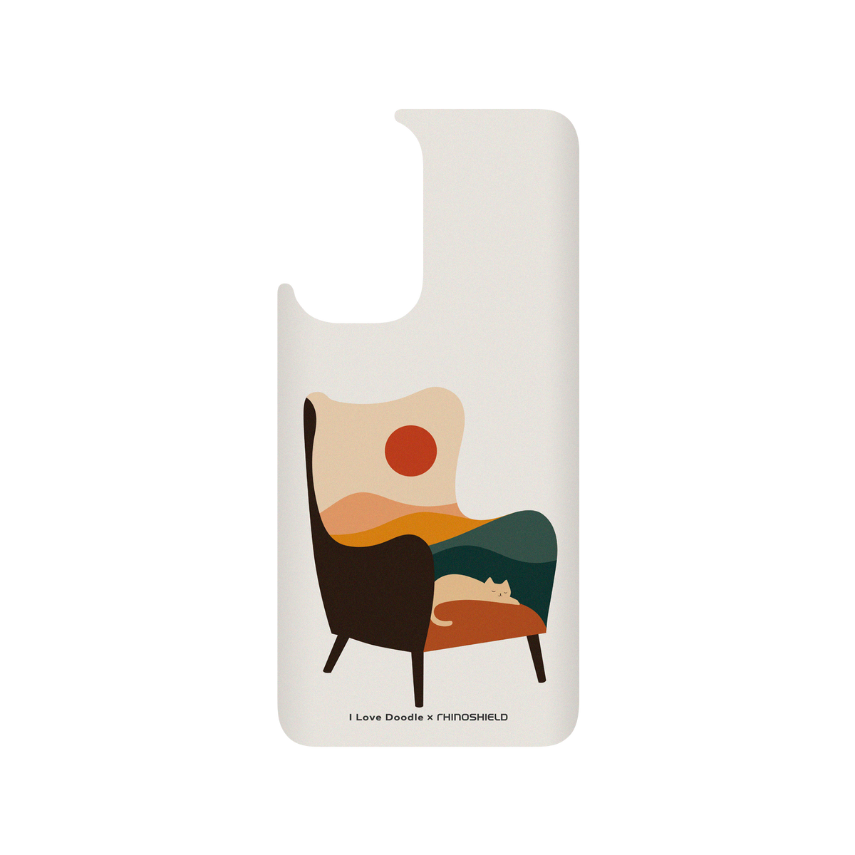 RhinoShield X I Love Doodle SolidSuit OnePlus 9 Case - Cat Landscape - Chair