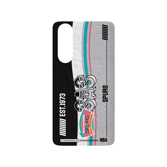 Huawei P30 犀牛盾SolidSuit聯名設計款防摔背蓋手機殼 NBA - 復古球員卡-聖安東尼奧馬刺 San Antonio Spurs - Vintage Card