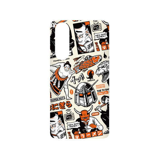 RhinoShield X Paiheme Studio SolidSuit Huawei P30 Case - Black Orange Mix