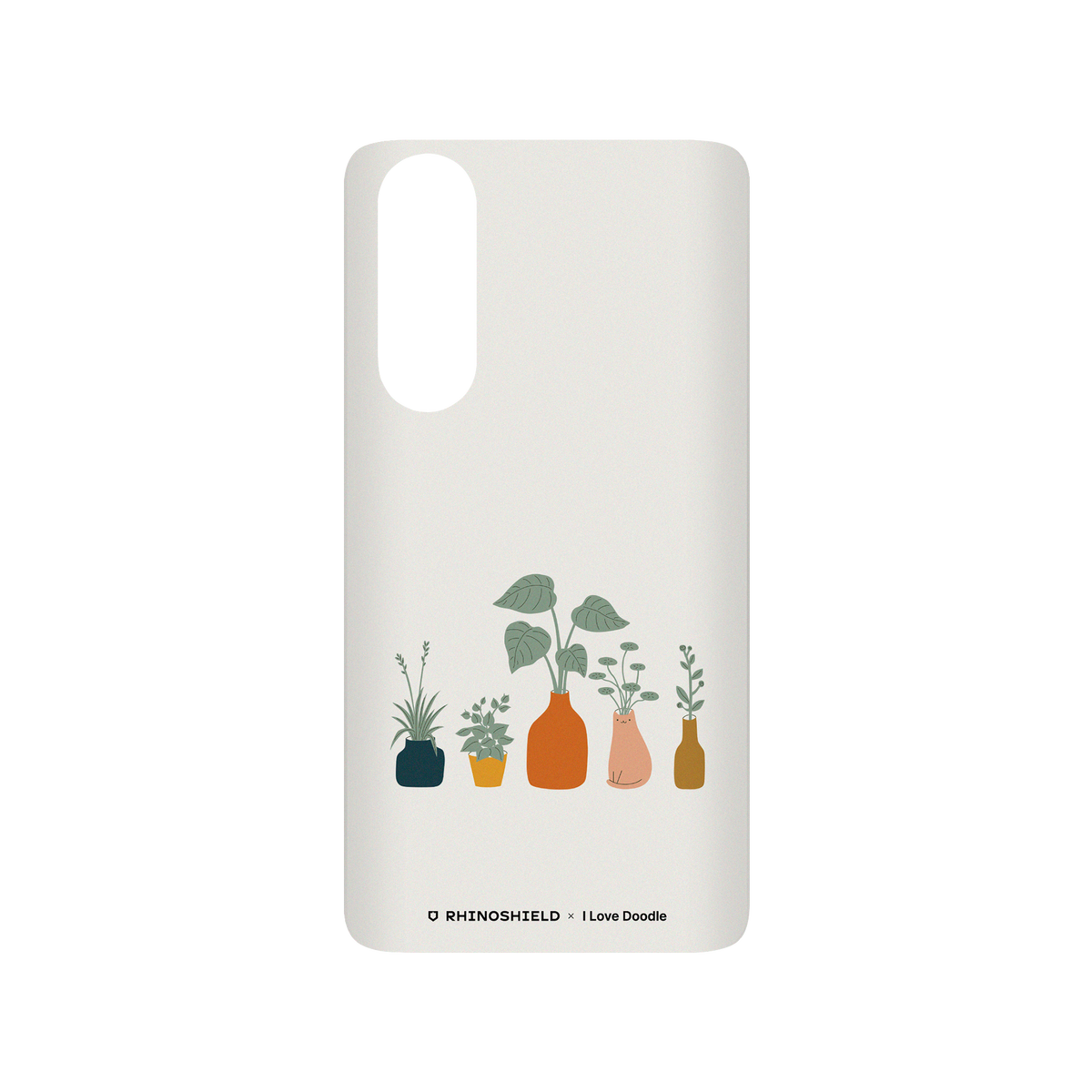 RhinoShield X I Love Doodle SolidSuit Huawei P30 Case - Cat and Plant - Vase