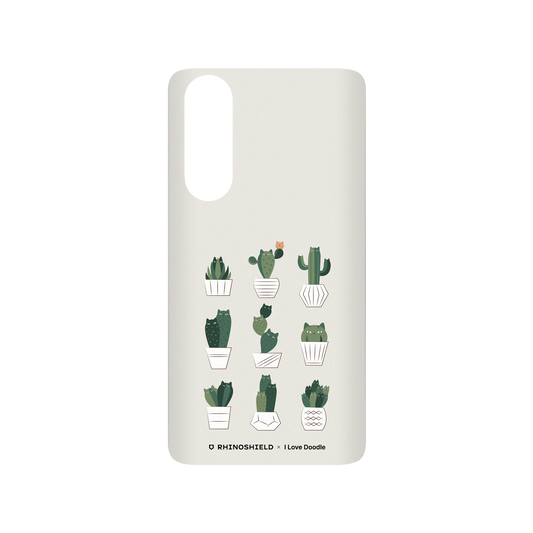 RhinoShield X I Love Doodle SolidSuit Huawei P30 Case - Cat and Plant - Potted Cattus