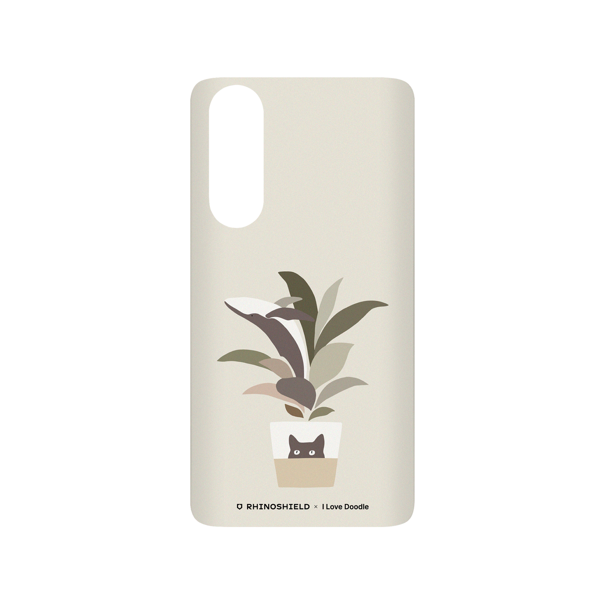 RhinoShield X I Love Doodle SolidSuit Huawei P30 Case - Cat and Plant - A Leaf of a Whale