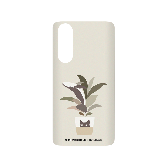 RhinoShield X I Love Doodle SolidSuit Huawei P30 Case - Cat and Plant - A Leaf of a Whale