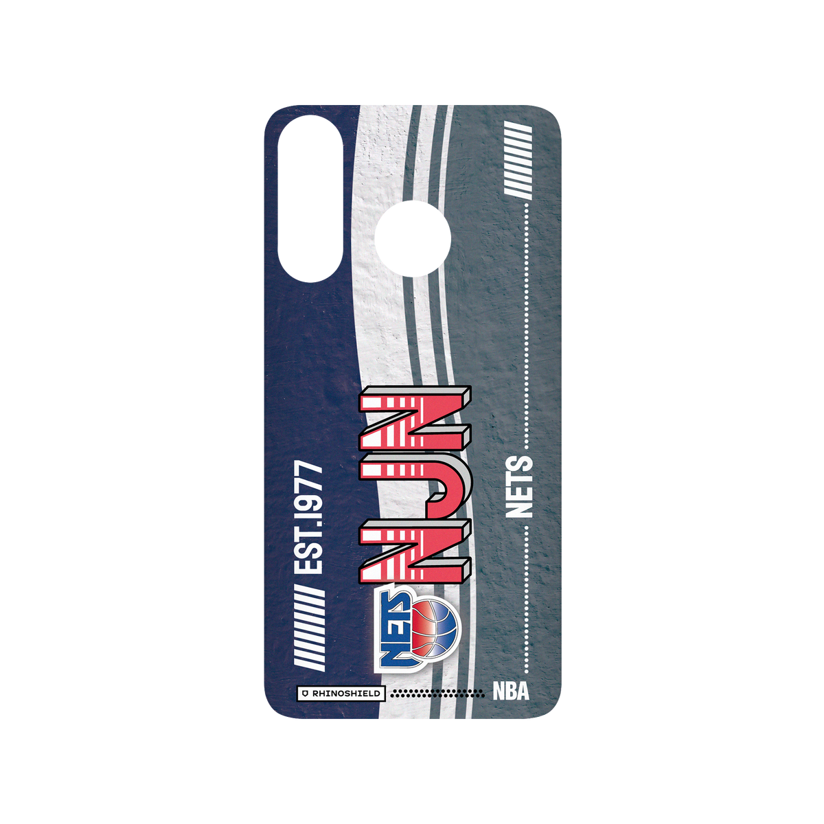 Huawei P30 Lite 犀牛盾SolidSuit聯名設計款防摔背蓋手機殼 NBA - 復古球員卡-紐澤西籃網 New Jersey Nets - Vintage Card