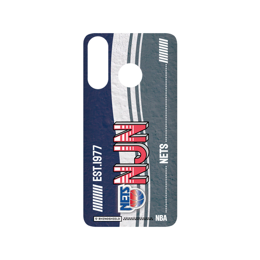 Huawei P30 Lite 犀牛盾SolidSuit聯名設計款防摔背蓋手機殼 NBA - 復古球員卡-紐澤西籃網 New Jersey Nets - Vintage Card