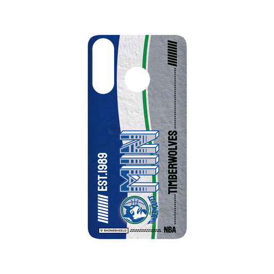 Huawei P30 Lite 犀牛盾SolidSuit聯名設計款防摔背蓋手機殼 NBA - 復古球員卡-明尼蘇達灰狼 Minnesota Timberwolves - Vintage Card
