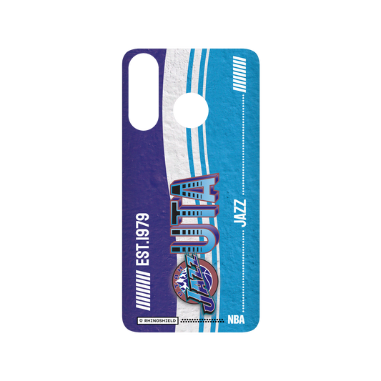 Huawei P30 Lite 犀牛盾SolidSuit聯名設計款防摔背蓋手機殼 NBA - 復古球員卡-猶他爵士 Utah Jazz - Vintage Card