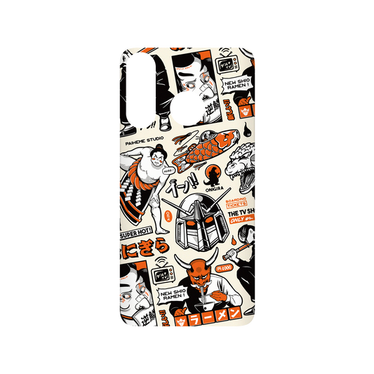 RhinoShield X Paiheme Studio SolidSuit Huawei P30 Lite Case - Black Orange Mix