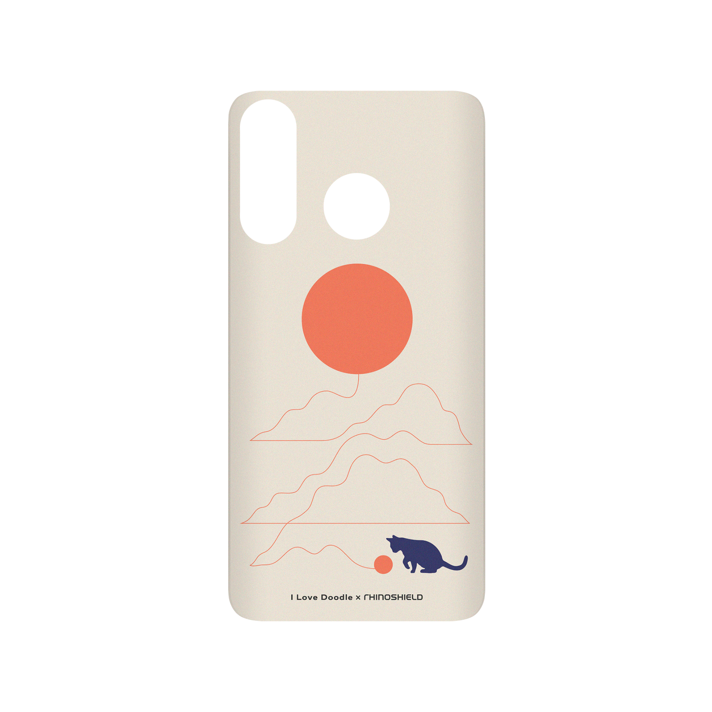 RhinoShield X I Love Doodle SolidSuit Huawei P30 Lite Case - Cat Landscape - Hairball