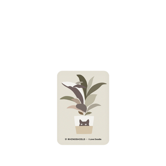 RhinoShield X I Love Doodle SolidSuit ASUS Zenfone 8 Flip Case - Cat and Plant - A Leaf of a Whale