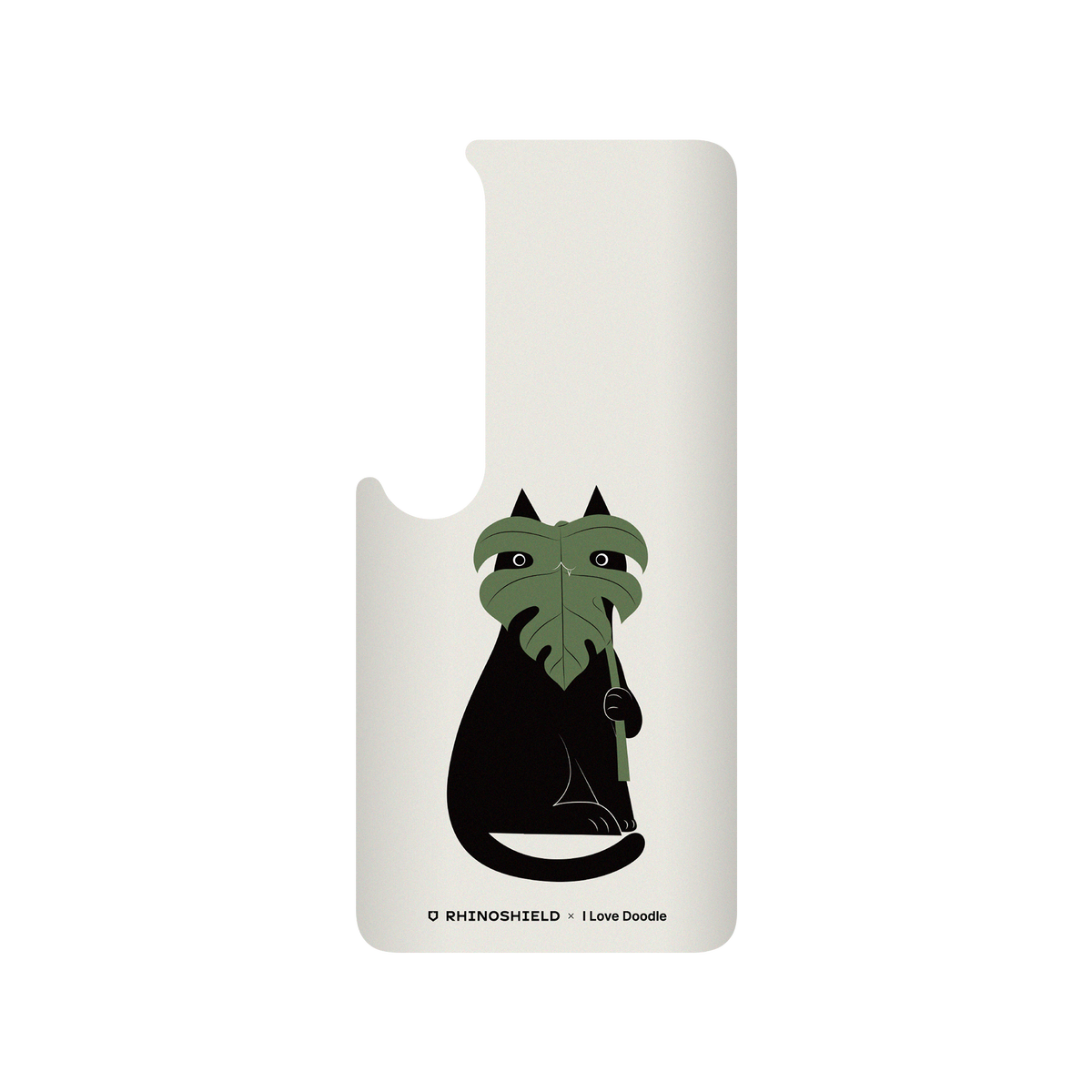 RhinoShield X I Love Doodle SolidSuit Xiaomi Mi 10 Case - Cat and Plant - Monstera