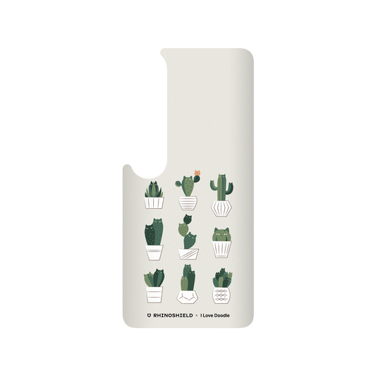 RhinoShield X I Love Doodle SolidSuit Xiaomi Mi 10 Case - Cat and Plant - Potted Cattus