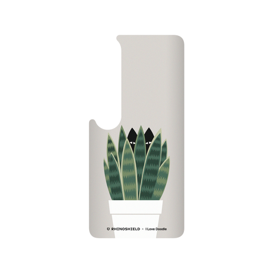 RhinoShield X I Love Doodle SolidSuit Xiaomi Mi 10 Case - Cat and Plant - Sneak Plant