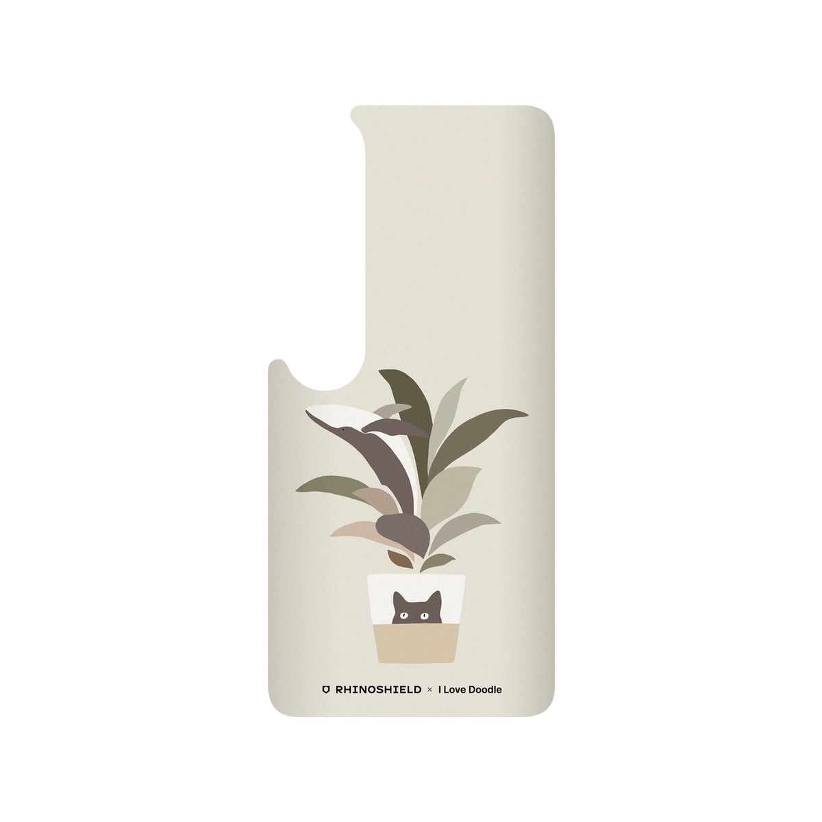 RhinoShield X I Love Doodle SolidSuit Xiaomi Mi 10 Case - Cat and Plant - A Leaf of a Whale