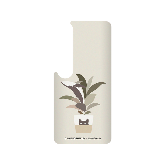 RhinoShield X I Love Doodle SolidSuit Xiaomi Mi 10 Case - Cat and Plant - A Leaf of a Whale