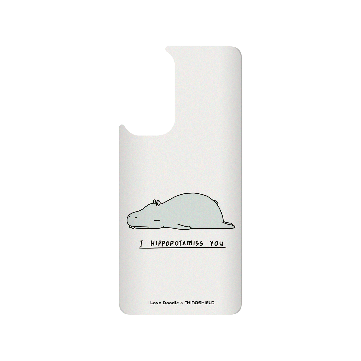 RhinoShield X I Love Doodle SolidSuit Xiaomi Mi 10T Case - I Hippopotamiss You