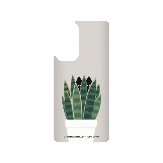 RhinoShield X I Love Doodle SolidSuit Xiaomi Mi 10T Pro Case - Cat and Plant - Sneak Plant