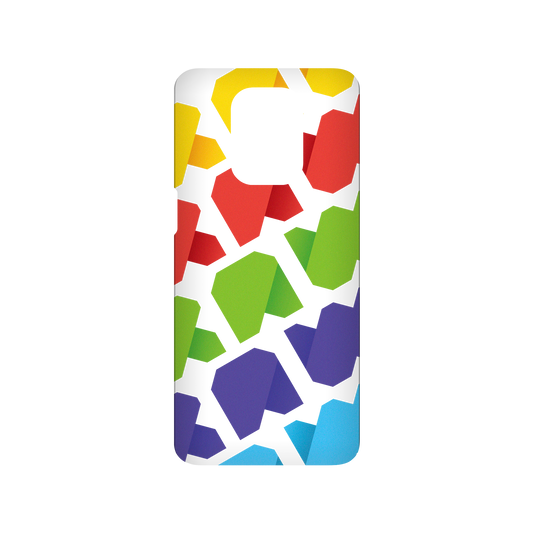 RhinoShield X JOCR SolidSuit Redmi Note 9S Case - Raw Rainbow Pattern Big