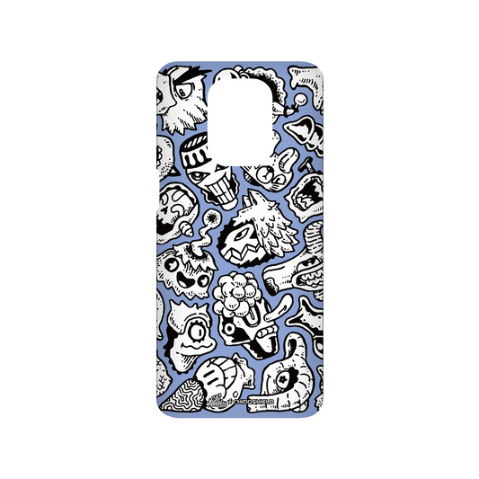 RhinoShield X Lei Melendres SolidSuit Redmi Note 9S Case - Puzzle Heads Blue Heads 03.1