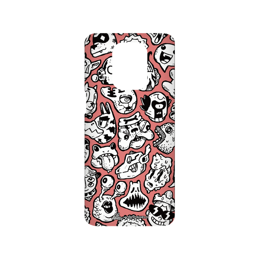 RhinoShield X Lei Melendres SolidSuit Redmi Note 9S Case - Puzzle Heads Red Heads 04.1