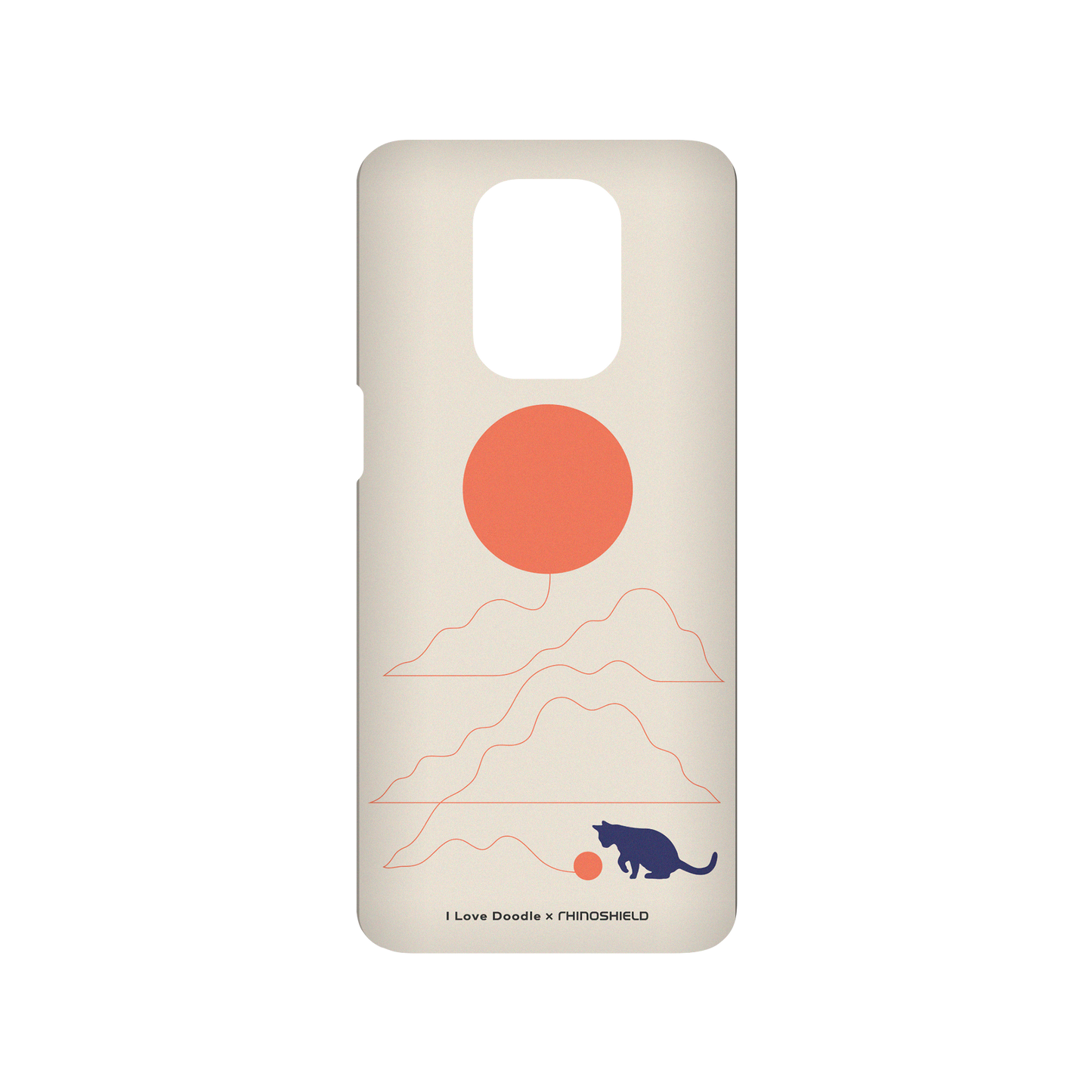 RhinoShield X I Love Doodle SolidSuit Redmi Note 9 Pro (4G) Case - Cat Landscape - Hairball