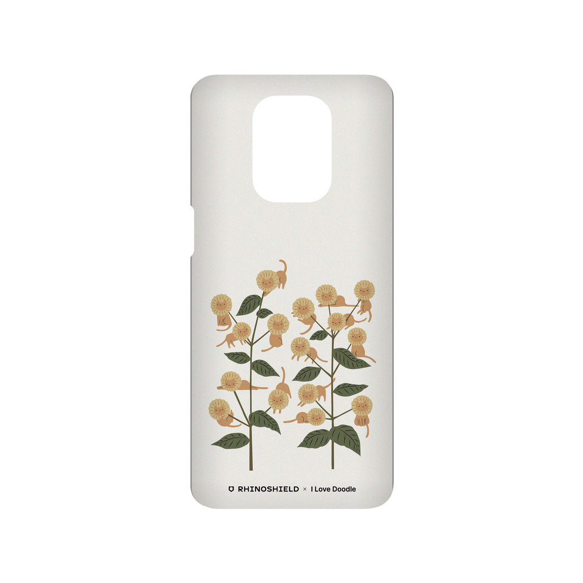 RhinoShield X I Love Doodle SolidSuit Redmi Note 9 Pro (4G) Case - Cat and Plant - Catmouflage