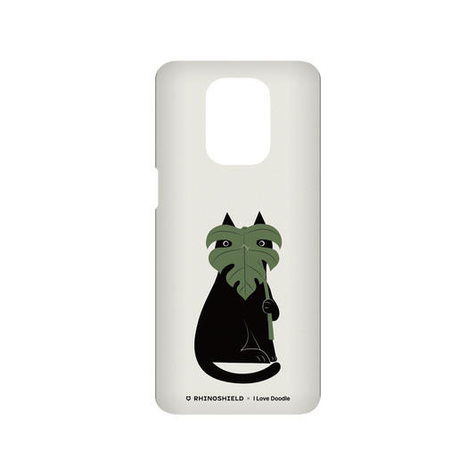 RhinoShield X I Love Doodle SolidSuit Redmi Note 9 Pro (4G) Case - Cat and Plant - Monstera