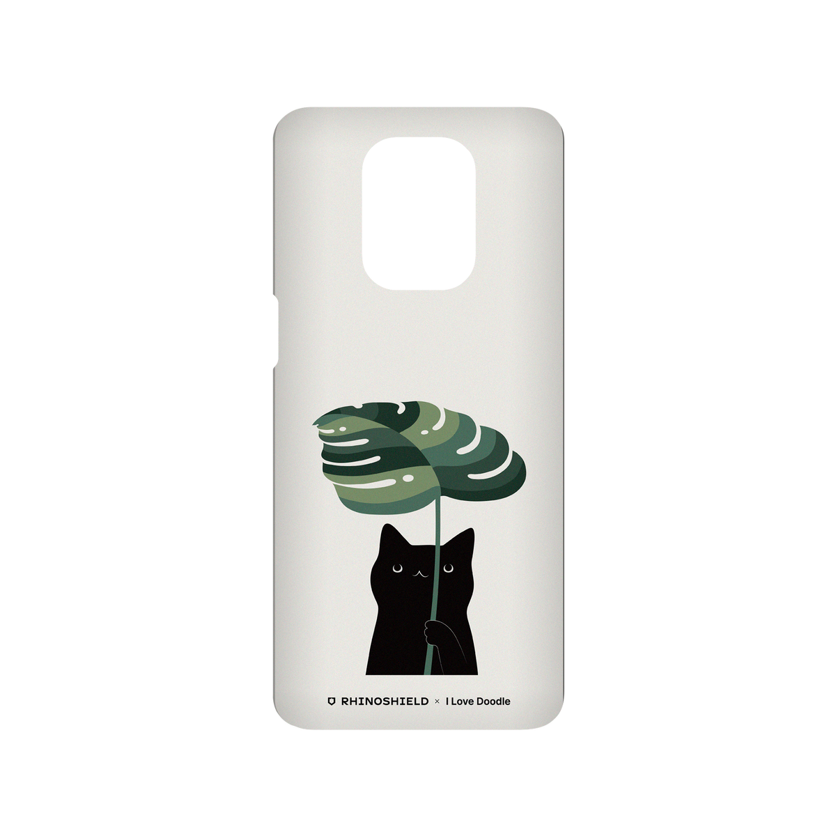 RhinoShield X I Love Doodle SolidSuit Redmi Note 9 Pro (4G) Case - Cat and Plant - Umbrella