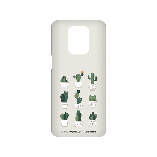 RhinoShield X I Love Doodle SolidSuit Redmi Note 9 Pro (4G) Case - Cat and Plant - Potted Cattus