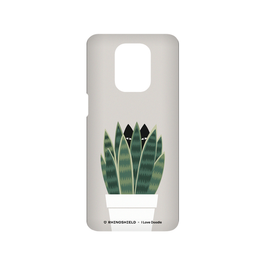 RhinoShield X I Love Doodle SolidSuit Redmi Note 9S Case - Cat and Plant - Sneak Plant