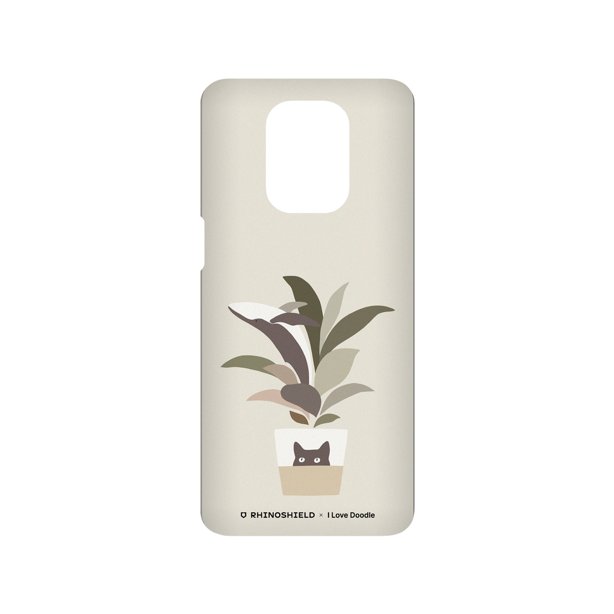 RhinoShield X I Love Doodle SolidSuit Redmi Note 9 Pro (4G) Case - Cat and Plant - A Leaf of a Whale