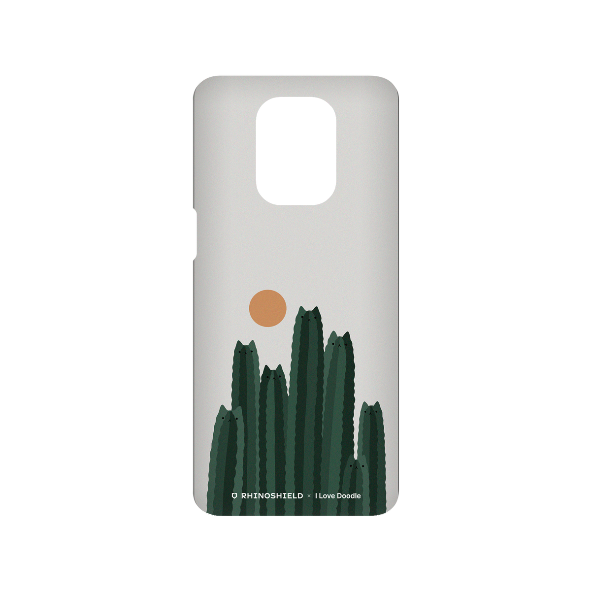 RhinoShield X I Love Doodle SolidSuit Redmi Note 9S Case - Cat and Plant - Cattus