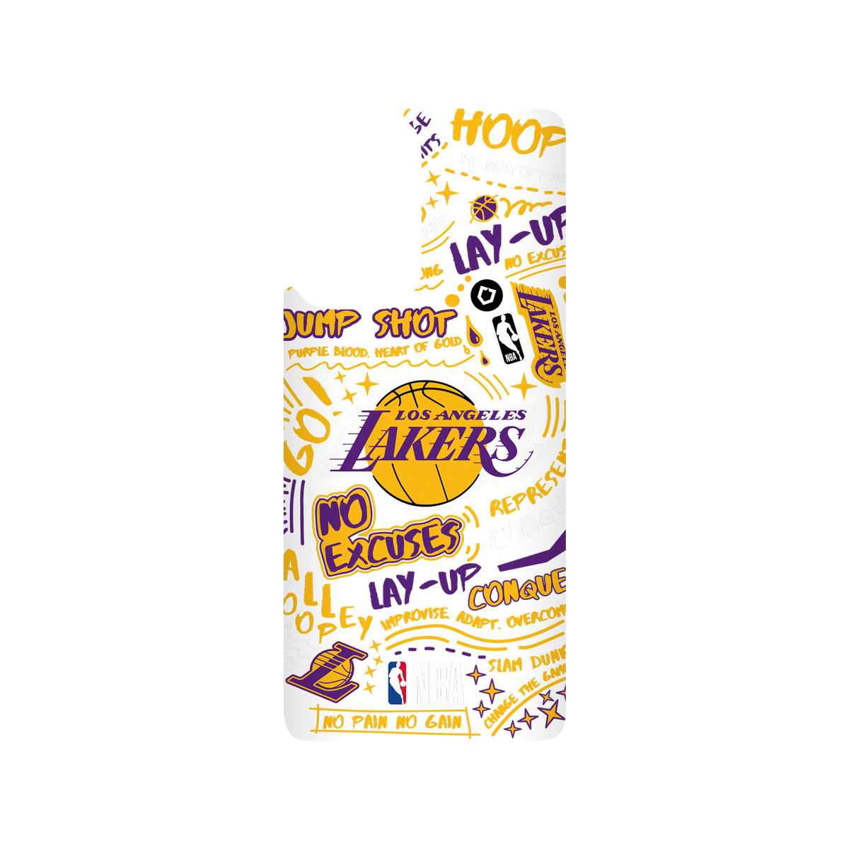 紅米 Note 10 Pro 4G (Global) 犀牛盾SolidSuit聯名設計款防摔背蓋手機殼 NBA - 塗鴉系列-洛杉磯湖人 L.A. Lakers - Graffiti