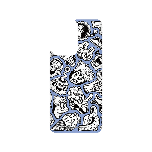 RhinoShield X Lei Melendres SolidSuit Xiaomi 11T Pro Case - Puzzle Heads Blue Heads 03.1