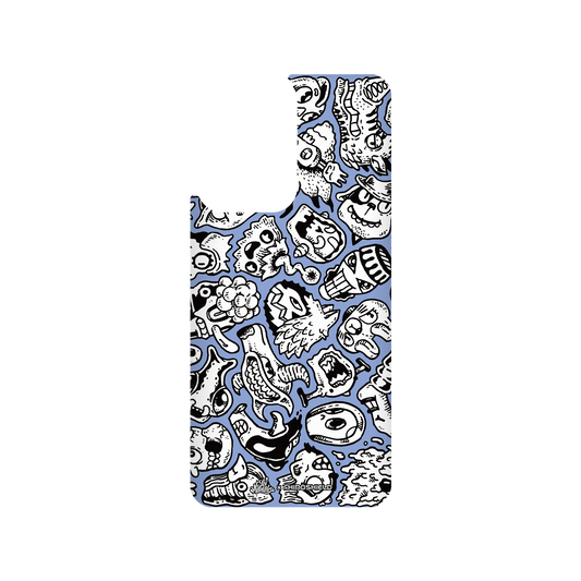 RhinoShield X Lei Melendres SolidSuit Xiaomi 11T Pro Case - Puzzle Heads Blue 2 Heads 03.2