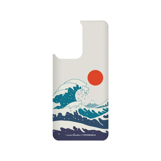 RhinoShield X I Love Doodle SolidSuit Xiaomi 11T Pro Case - Cat Landscape - Waves