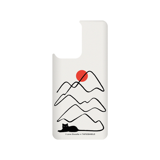 RhinoShield X I Love Doodle SolidSuit Xiaomi 11T Pro Case - Cat Landscape - Tail